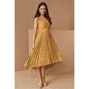 NWT BHLDN Perri Dress Midi Lace Apricot